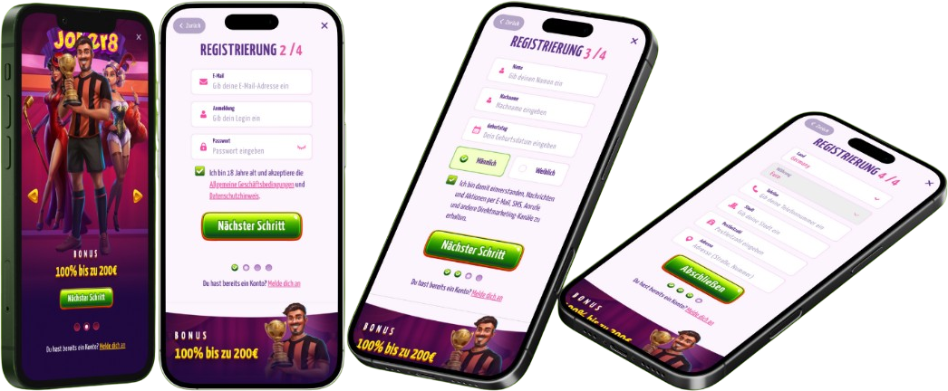 Einfache Registrierung bei Joker8 Online Casino
